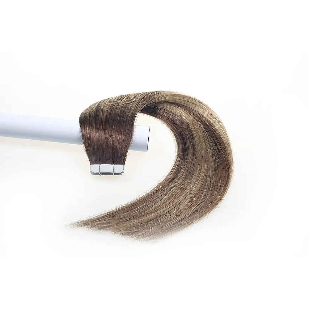 Aromas Hair Tape In Hair Extensions Human Hair 4x1cm Skin Weft Remy Tape Ins 20pcs 40pcs 14-22 inch For Thin Hair