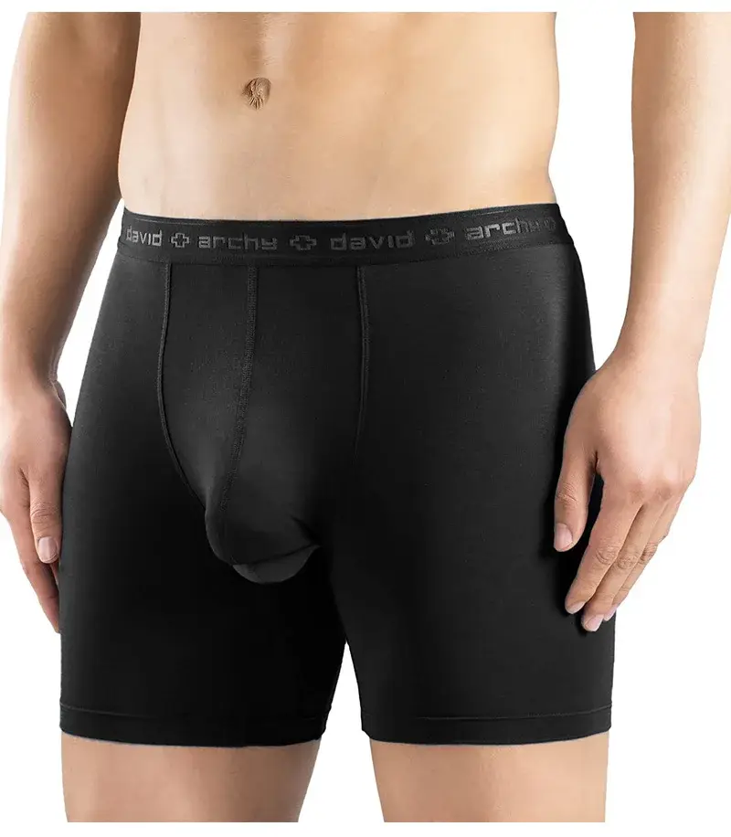 David Archy 3 Pack Mens Underwear Boxer Briefs Basic MicroModal Soft Breathable Mens Dual Pouch Boxers Quick Dry Sports Fitness — image 5