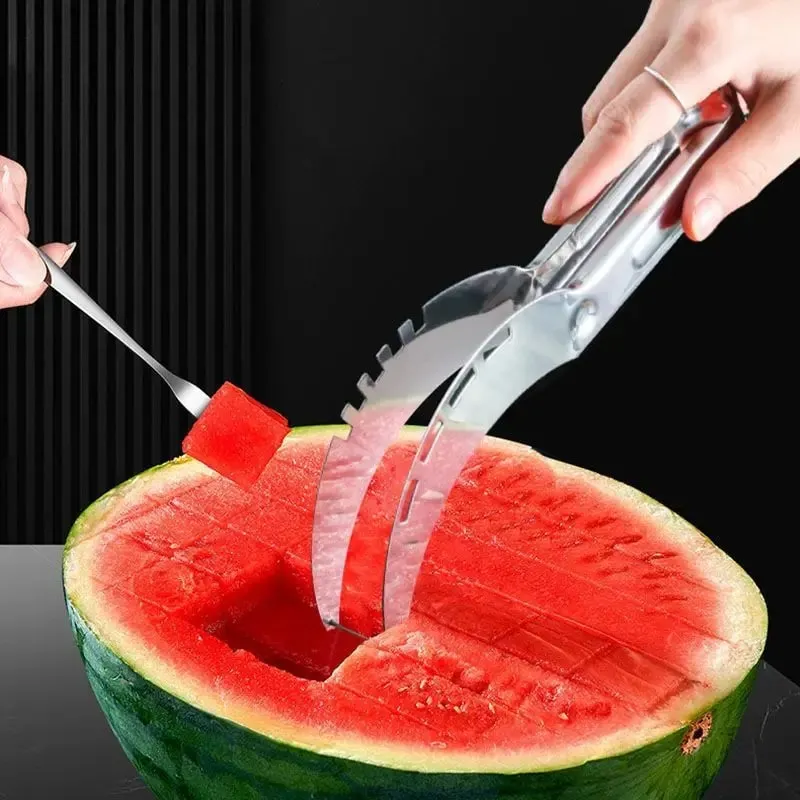 Stainless Steel Windmill Watermelon Cutter Artifact Salad Fruit Slicer Cutter Tool Watermelon Digger Kitchen Accessories Gadgets