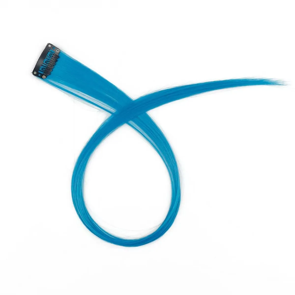 45cm Straight Clip‑on Synthetic Hair Pieces One‑Piece Bright Color Hair Extension Clips DIY Cosplay Hair Accessories