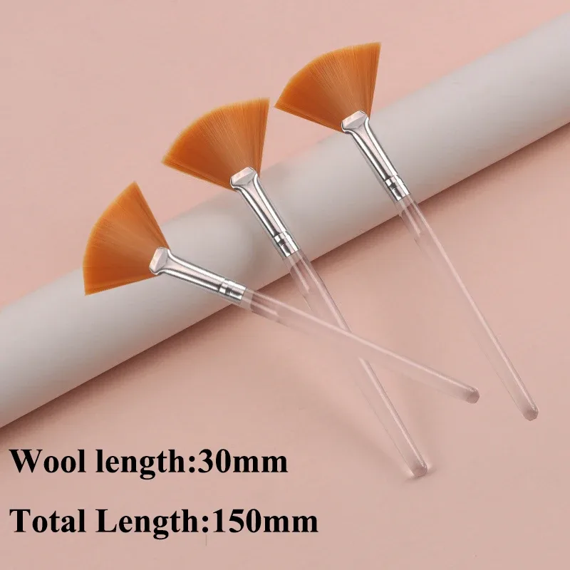 Praktikal na Facial Brushes Fan Makeup Brushes Portable Mask Brush Mga Cosmetic Tool para sa Babae Flexible Facial Soft Mask Applicator — image 12