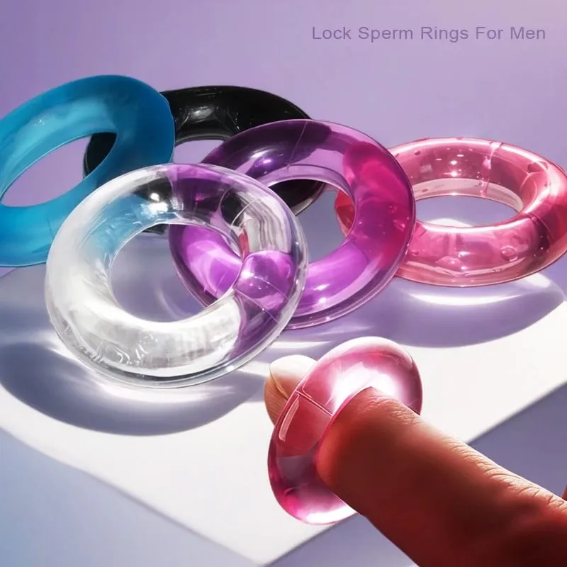 Intimate Goods For Men 5-100PC Ejaculation Delay Silicone Lock Sperm Ring Sex Adult Game Toys Erotic Cock Ring Exotic Accessorie — image 3