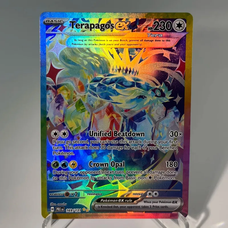 Prismatic Evolutions PKM Cards PTCG5-A GX Rainbow Umbreon Sylveon Leafeon ex Rare Collection Battle Toys Gifts for Hobbies