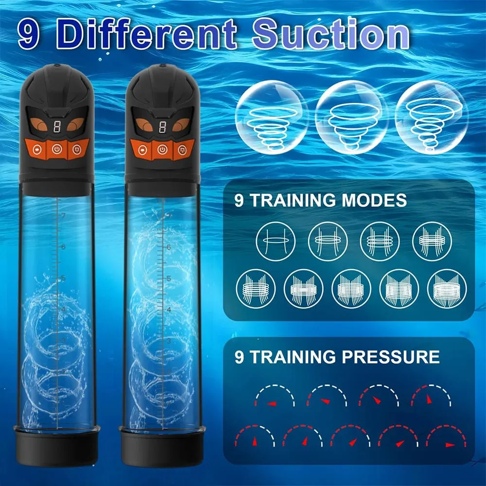 Automatic Penis Water Pump Electric Penis Pump Masturbator Penis Extender Dick Enlarger for Penis Trainer Sex Toys for Men