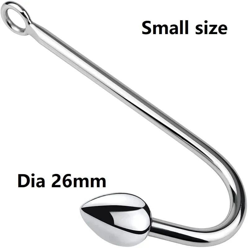 Ensemble de 3 boules de petite, moyenne et grande taille, crochet anal en métal, perles, dilatateur de tête, masseur de prostate, insertion, jouet sexuel bdsm pour homme