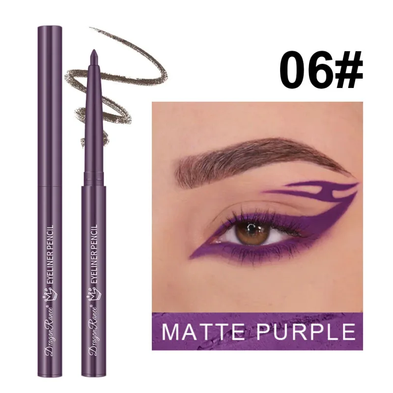 Waterproof Black Brown Eyeliner Gel Pencil Matte Smooth Quick Dry Easy Wear Pearlescent Eyeshadow Eye Liner Pen Makeup for Eyes