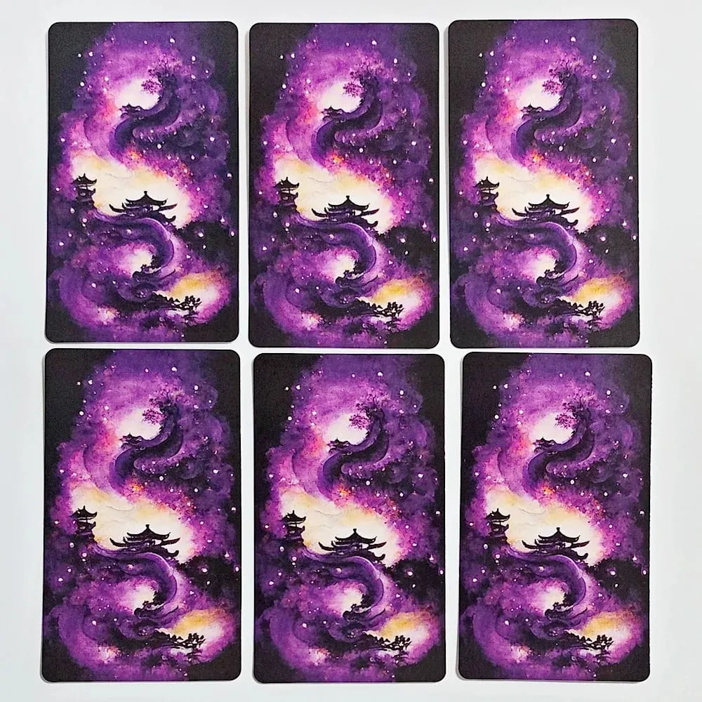 64Cards I-Ching Oracle Deck Traditional Ink Art Style Chinese Divination Tool for Spiritual Guidance and Meditation 10.3*6cm
