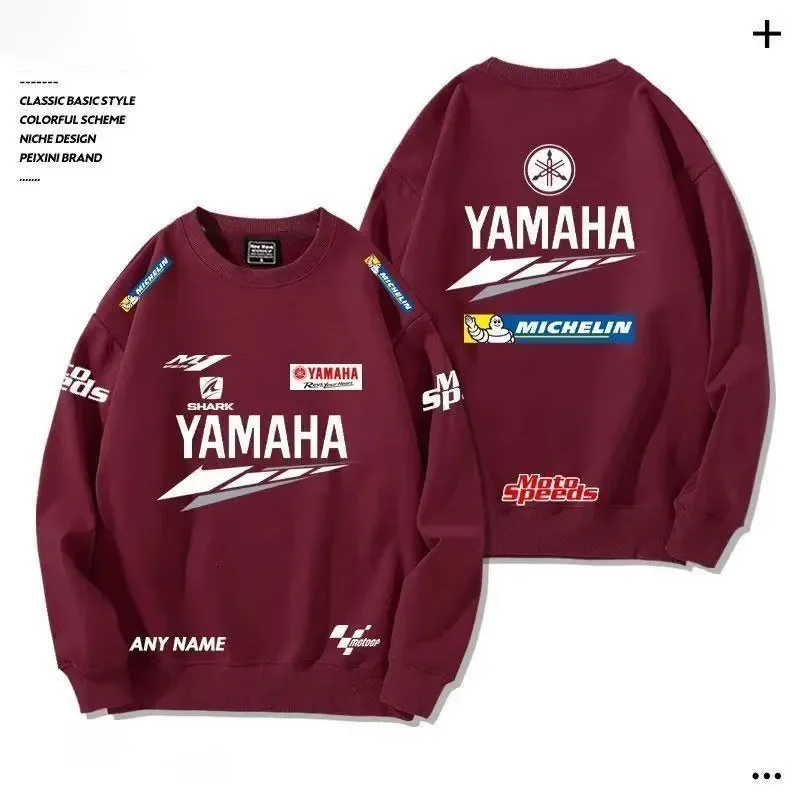 Yamaha 2026 Spring outdoor street cotton men's hooded pullover long-sleeved motorcycle riding jacket loose women's sportswear GP