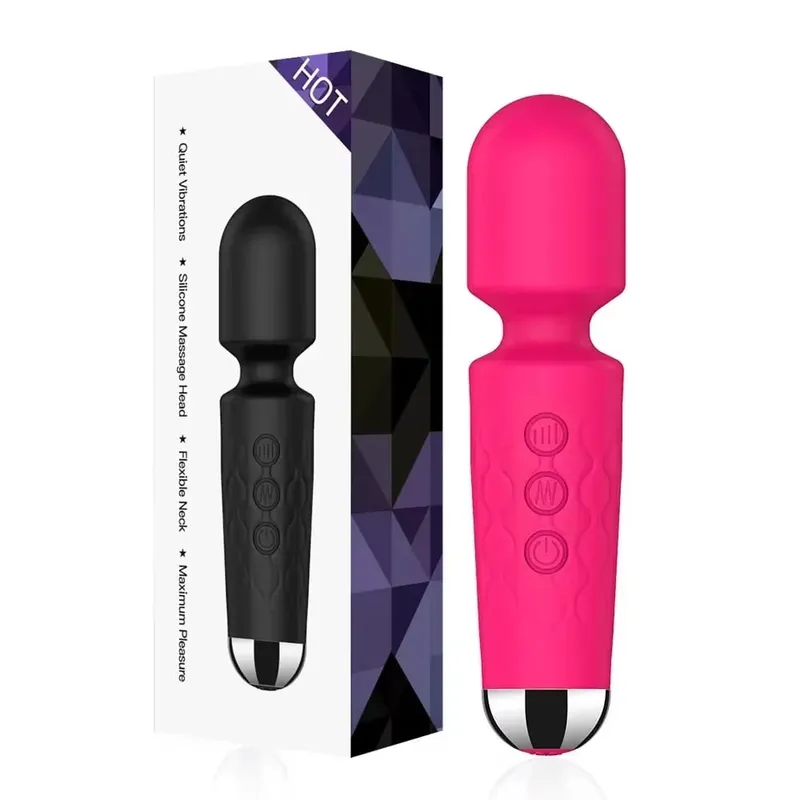 Výkonná 20rychlostní magická hůlka Stimulátor klitorisu Masážní přístroj G-Spot Dobíjecí přenosná sexuální hračka pro ženy — image 7