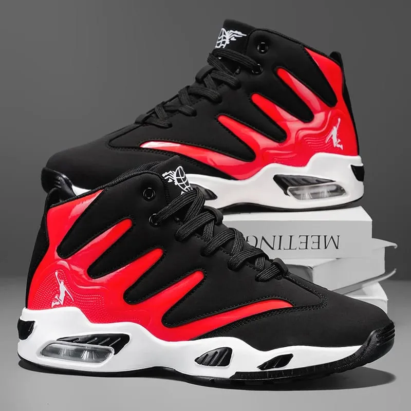 Men's High-Top Basketball Shoes Heavy-Duty and Stable Lace-Up Training Sneakers Unisex Suitable for Running Sports Basketball Walking. Ideal Gift for Men Lightweight Comfortable Lace-Up Closure Men's Basketball Shoes High-Quality Men's Sh
