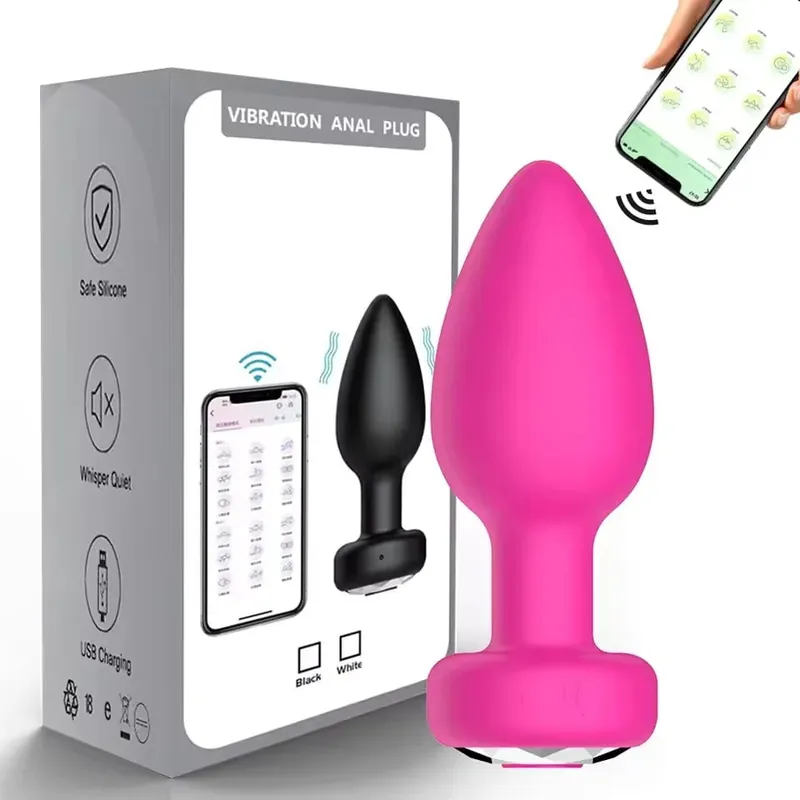 APP Remote Anal Vibrator Male Prostate Massager Wireless Control Butt Plug Female Vagina Stimulator Adult Sex Toys for Women Gay