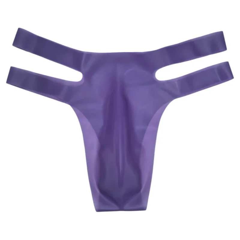 Mens Latex Briefs Sissy Seamless Brazilian Underwear Low Waist Erotic Underpants
