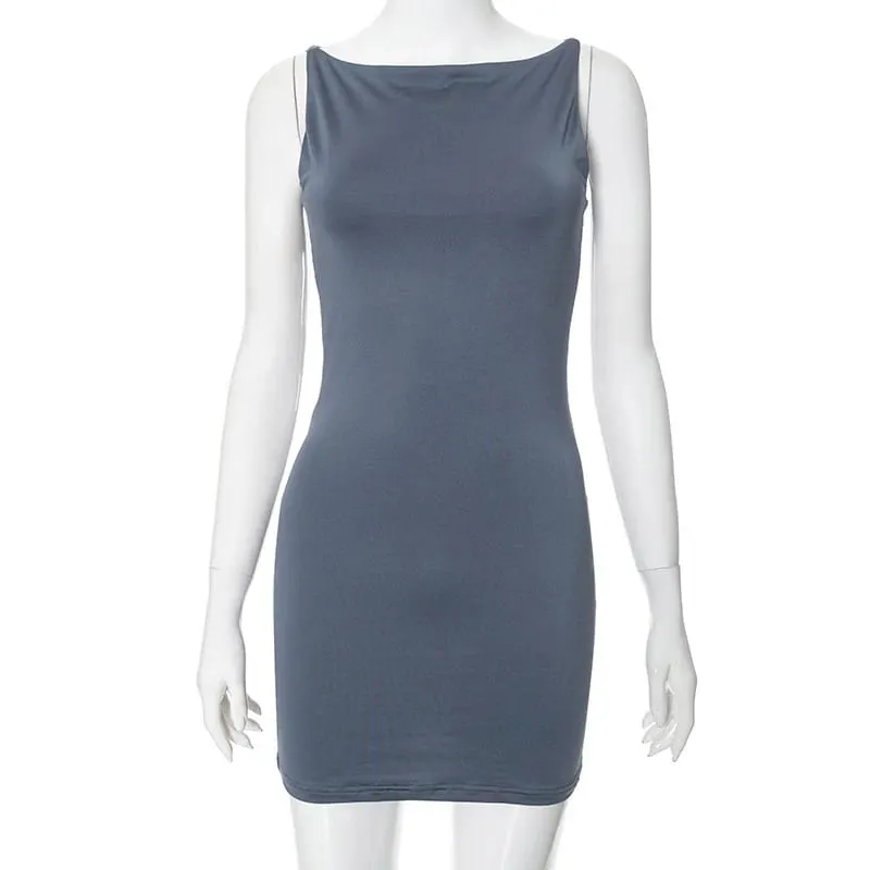 Club party evening dress mini sleeveless Y2K basic vest dress sexy and elegant women's summer casual fashion dress — image 5