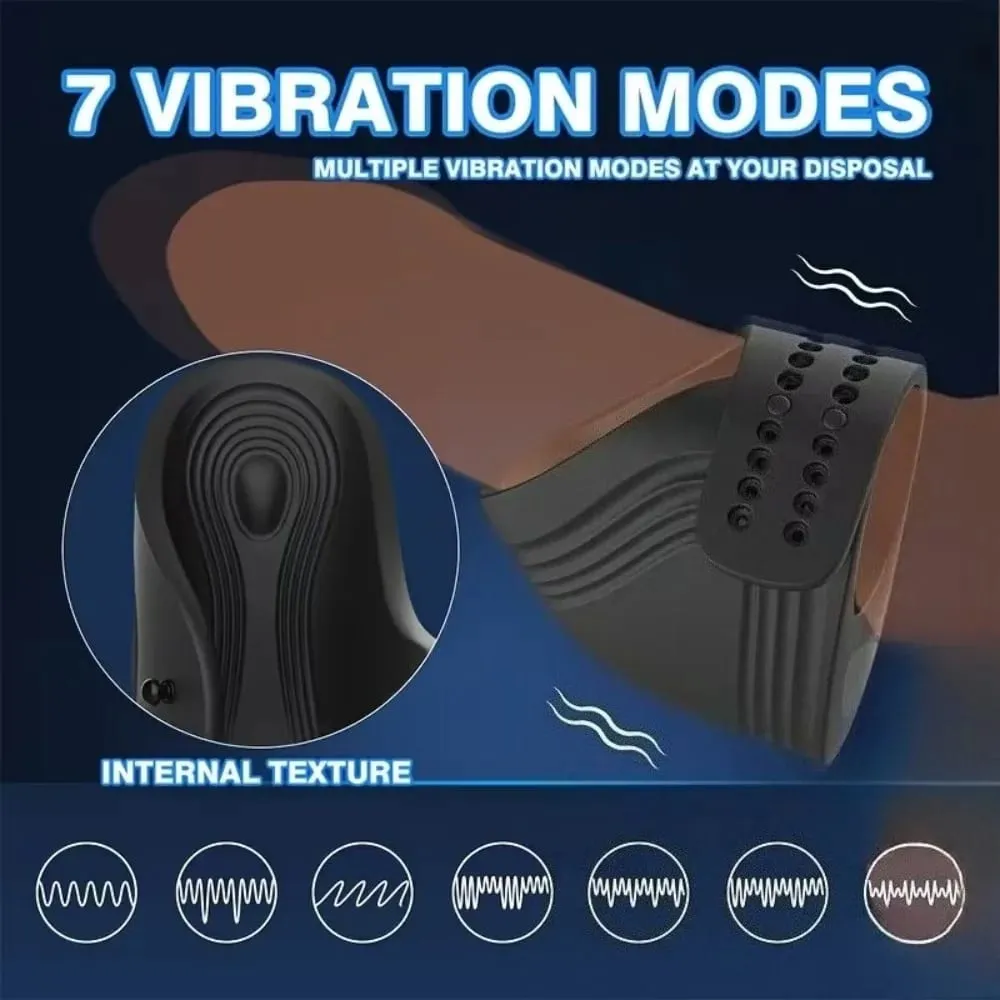 Male Glans Massager Pinching Penis Training Stimulator Vibrator for Ejaculation Delay Training Vibrator Adult Sex Toys for Men