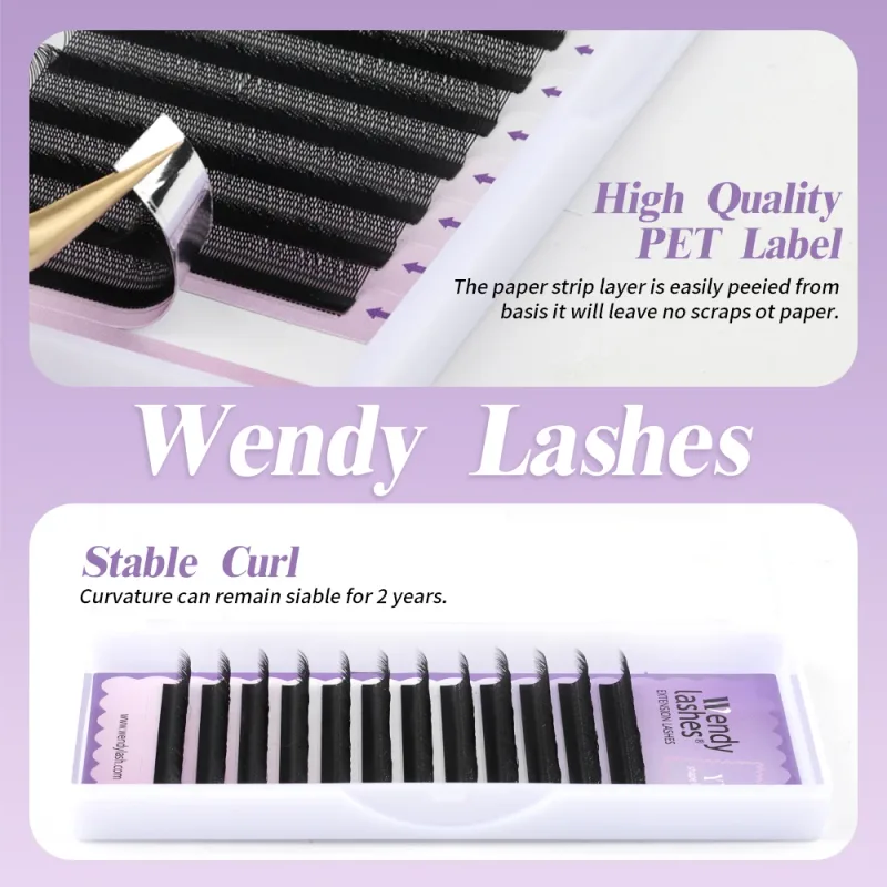 Wendy Lashes YY Shape Eyelash Extensions Automatic Flowering W Shape Bloom 3D 4D 5D 6D 8DPremade Supplies Black Lashes Cilios 5D