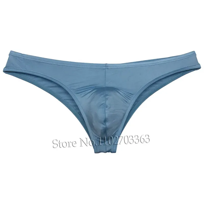 Men's Bikini Briefs Triangle Underwear Pucker Back Micro Briefs Elastic Shiny Summer Low Rise Beach Briefs Sexy Silky Smooth
