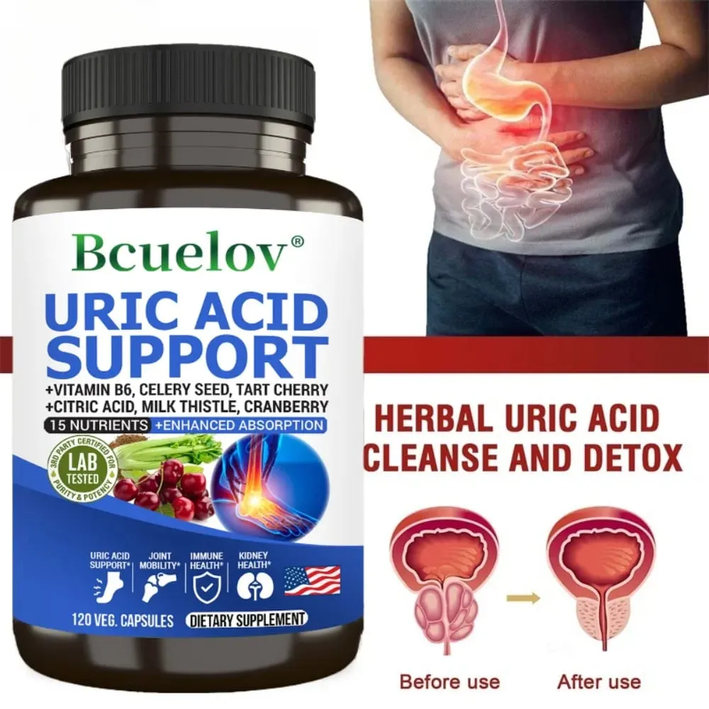 Uric Acid Cleanse Detox Capsules - Uric Acid Cleanse & Kidney Support Joint Support Supplement & Promote Joint Health & Detox