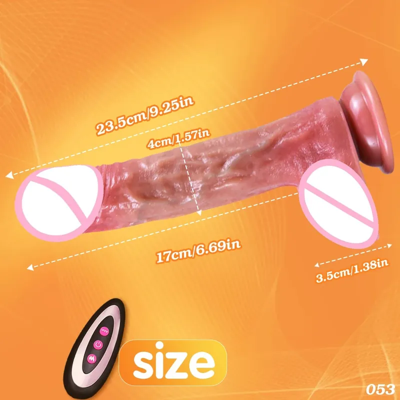 9 Vibration Modes 3 Stretching And 3 Shaking Modes Dildo Electric Female Sex Toy Silicone Dildo Telescopic Vibration Heating 18+