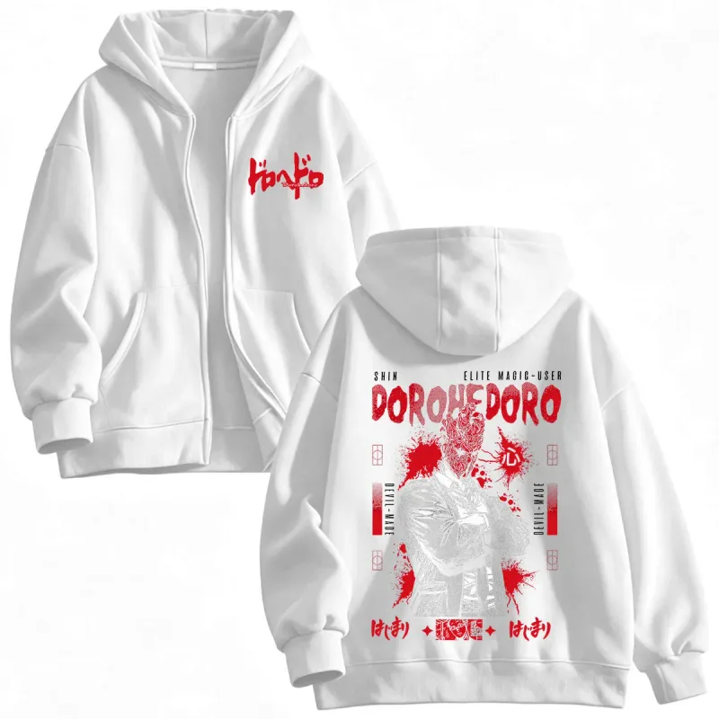 Anime Dorohedoro Kaiman Shin Zipper Hoodies Men's Women Clothing Zip Up Hooded Sweatshirts Long Sleeves Jackets Caots Streetwear