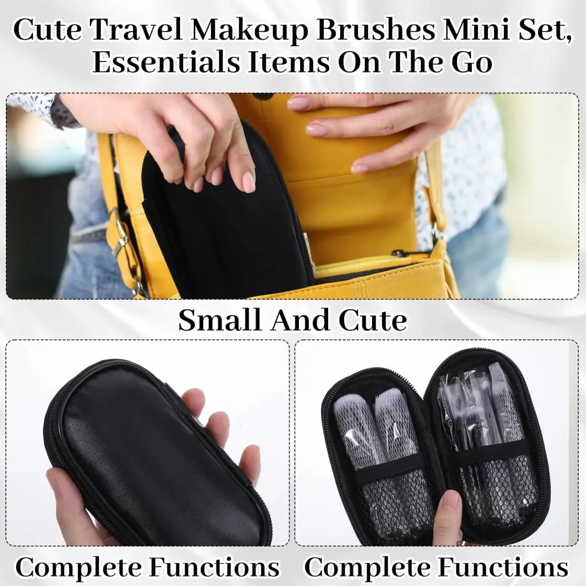 10 Pcs Mini Makeup Brush Set Travel Makeup Brushes