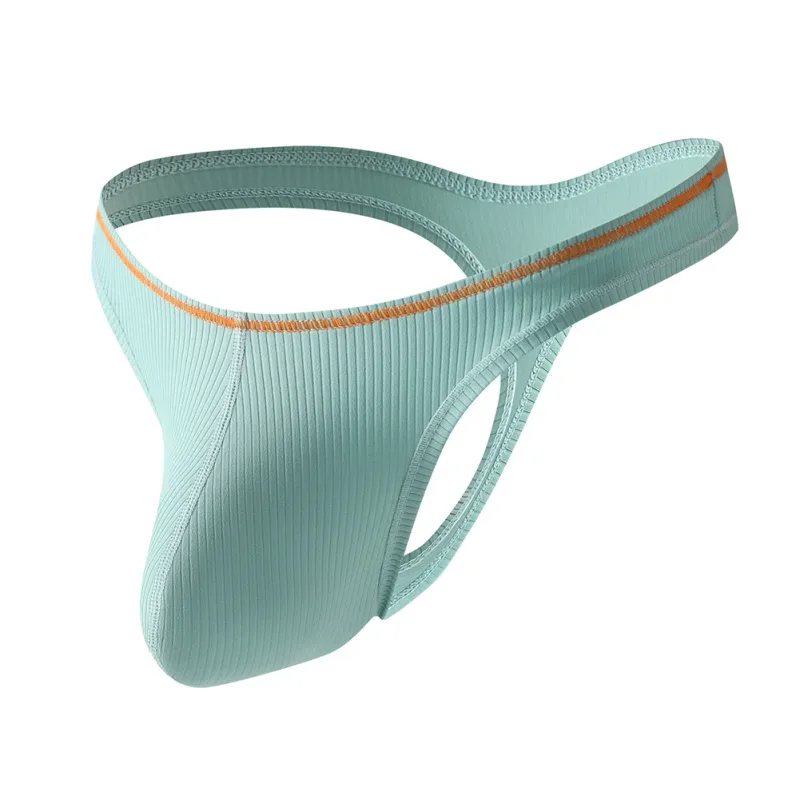 1pc Men Solid Thin Edge G-strings Sexy Thongs Elastic Low Rise U Convex Pouch Underwear Breathable Comfortable Panties