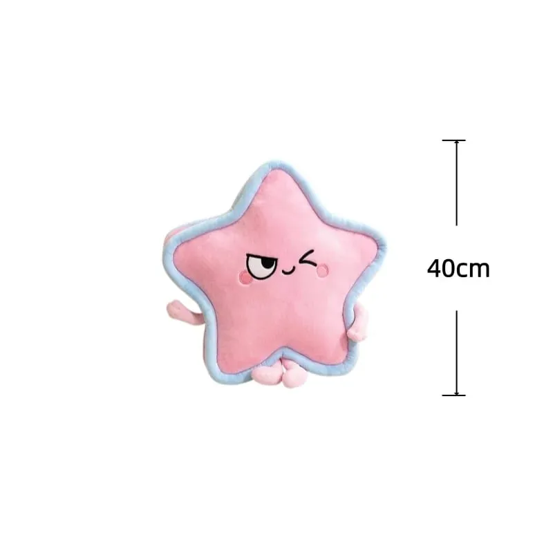 Five Pointed Star Plush Pillow 40/60cm Stuffed Cushion Squishy Sofa Cushion Adorably Home Decor Toys Creative Birthday Gifts