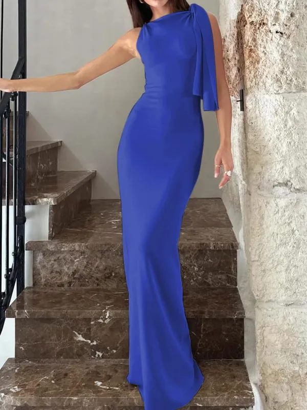 Hugcitar Fashion Solid O Neck Sleeveless Patchwork Sexy Bodycon Maxi Prom Dress Summer Women Clothes Party Festival Club Y2K
