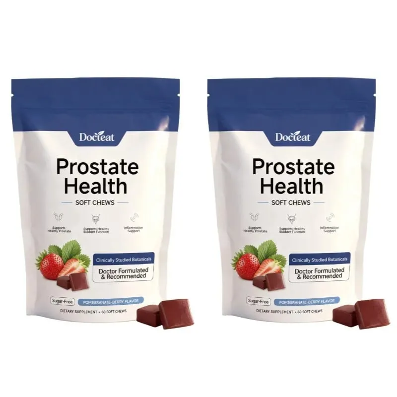 Men's Daily Prostate Health Supplement – Plant Sterols Beta-Sitosterol Zinc Vitamin C Selenium 60 Soft Chews Pomegranate-Berry — image 8