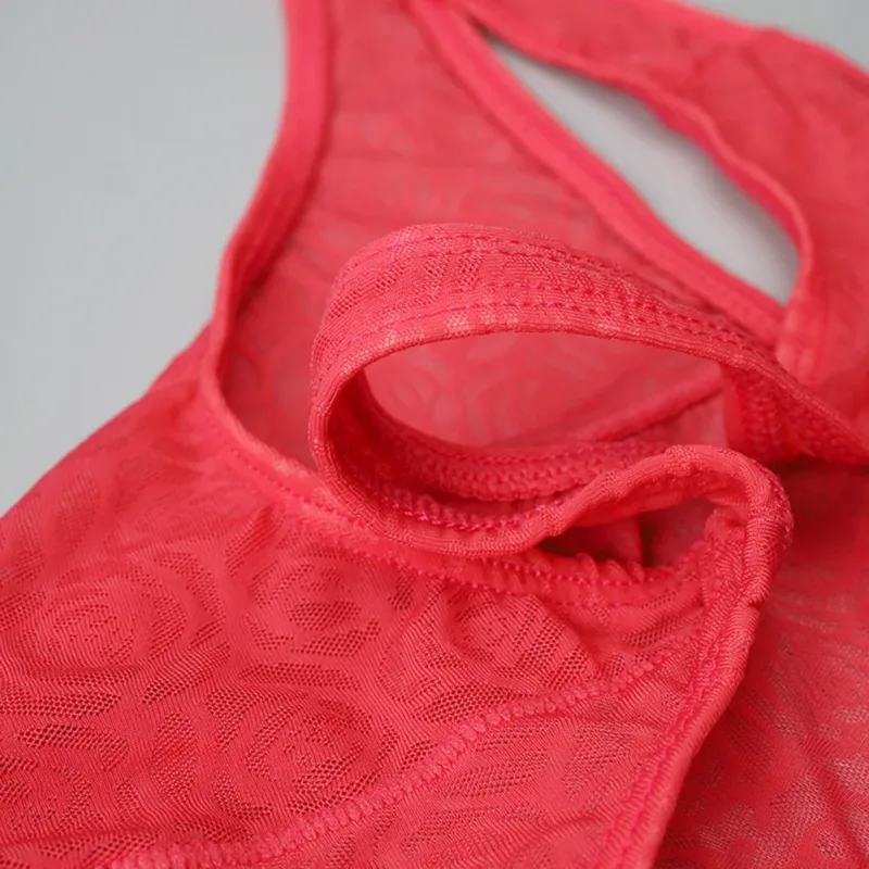 Homens rendas jacquard g-string roupa interior alta elástico grande bolsa tanga calcinha sexy gays erótico t-back cuecas