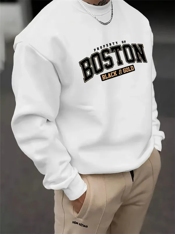 Simple Letters Pattern Sweatshirts For Men Fashion Trendy Streetwear 3D Printed Hoodies Cool Oversized Hip Hop Pullovers Tops — image 7