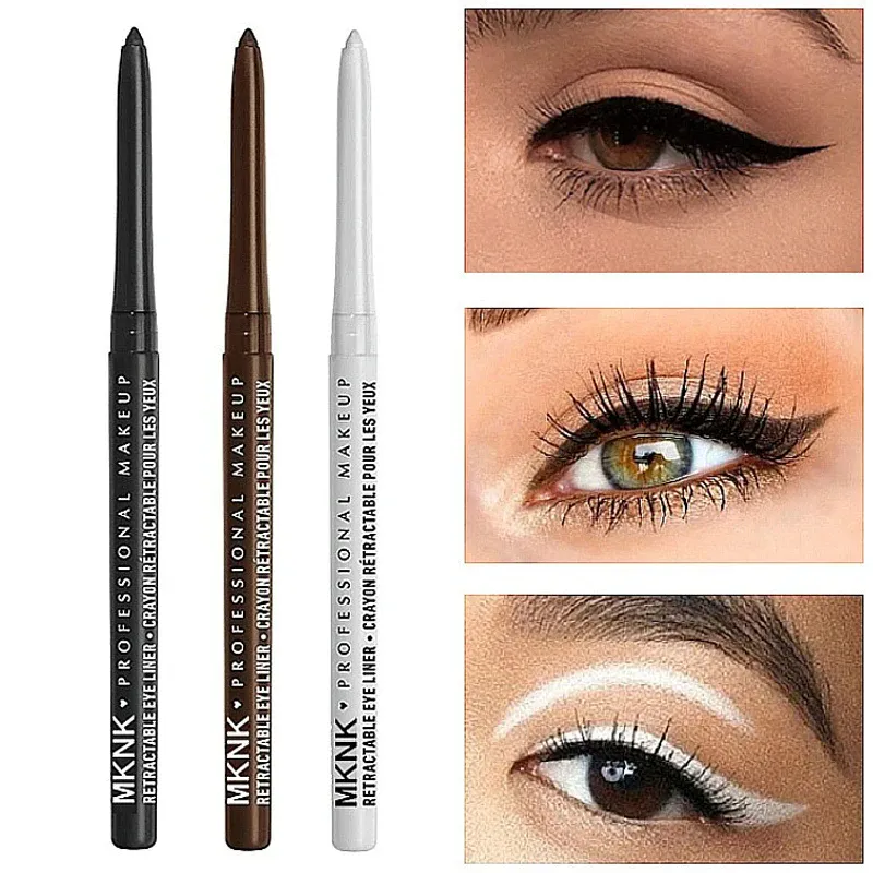 8 Colors Waterproof Black Eyeliner Gel Pencil Smudge-Proof Long-Lasting Beginner-Friendly Eye Makeup High Pigment Eye Liner Pen
