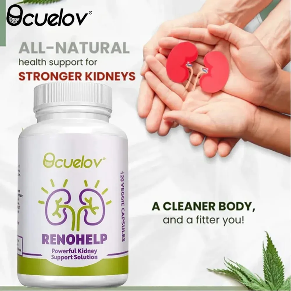 Poderoso suplemento natural de suporte renal para função renal saudável, suporte para saúde do trato urinário, vegano e sem glúten