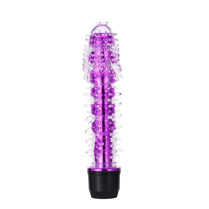 Small Bald Vibrators G-Spot Vibrator for Women Realistic Jelly Dildo with Thorn Dragon Beard Clitoris Stimulator Adult Sex Toys