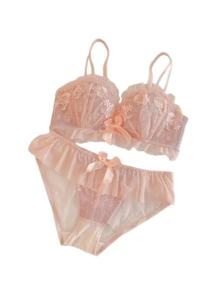 Push Up Bra Wireless for Small Breasts Anti Sagging Lace Bralette Women's Non Padded Lingerie To Enhance & Lift Comfort Bras