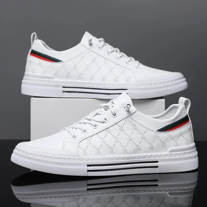 Men's Casual Sport Sneakers - Breathable Upper Durable PVC Sole Lace-Up Low-Top Design for All-Season Comfort - Versatile for