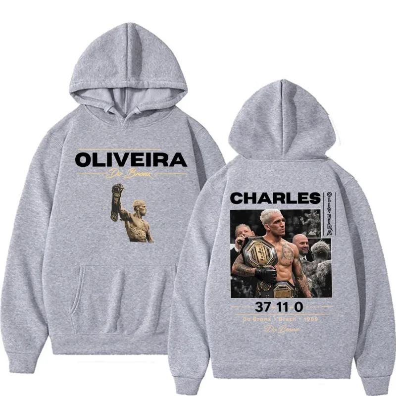 Do Bronx Brazil Charles Oliveira Graphic Sweatshirts Men Women Fashion Harajuku High Street Hoodies Cozy Fleece Oversized Hoodie