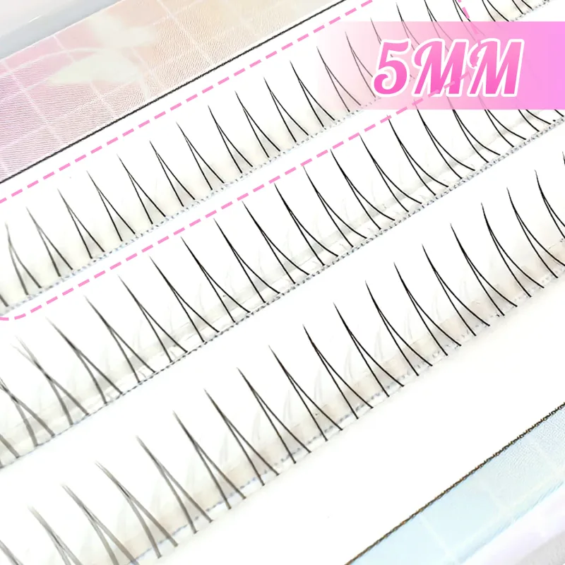 C Curl V Shape Black Under Eyelashes Natural Soft Manga Comic Eye Lashes Korean Style Bottom Lashes Eyelash Clusters Bunches