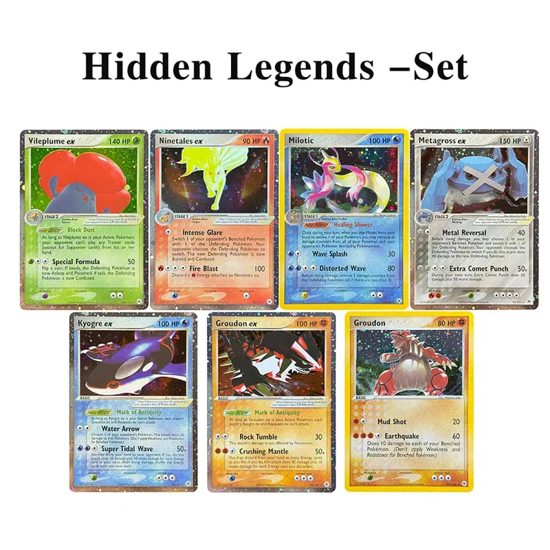Proxy Cards Holographic Emerald Cacturne Rayquaza Hidden Legends Kyogre Crystal Guardians Alakazam Star Flareon Metagross — image 10