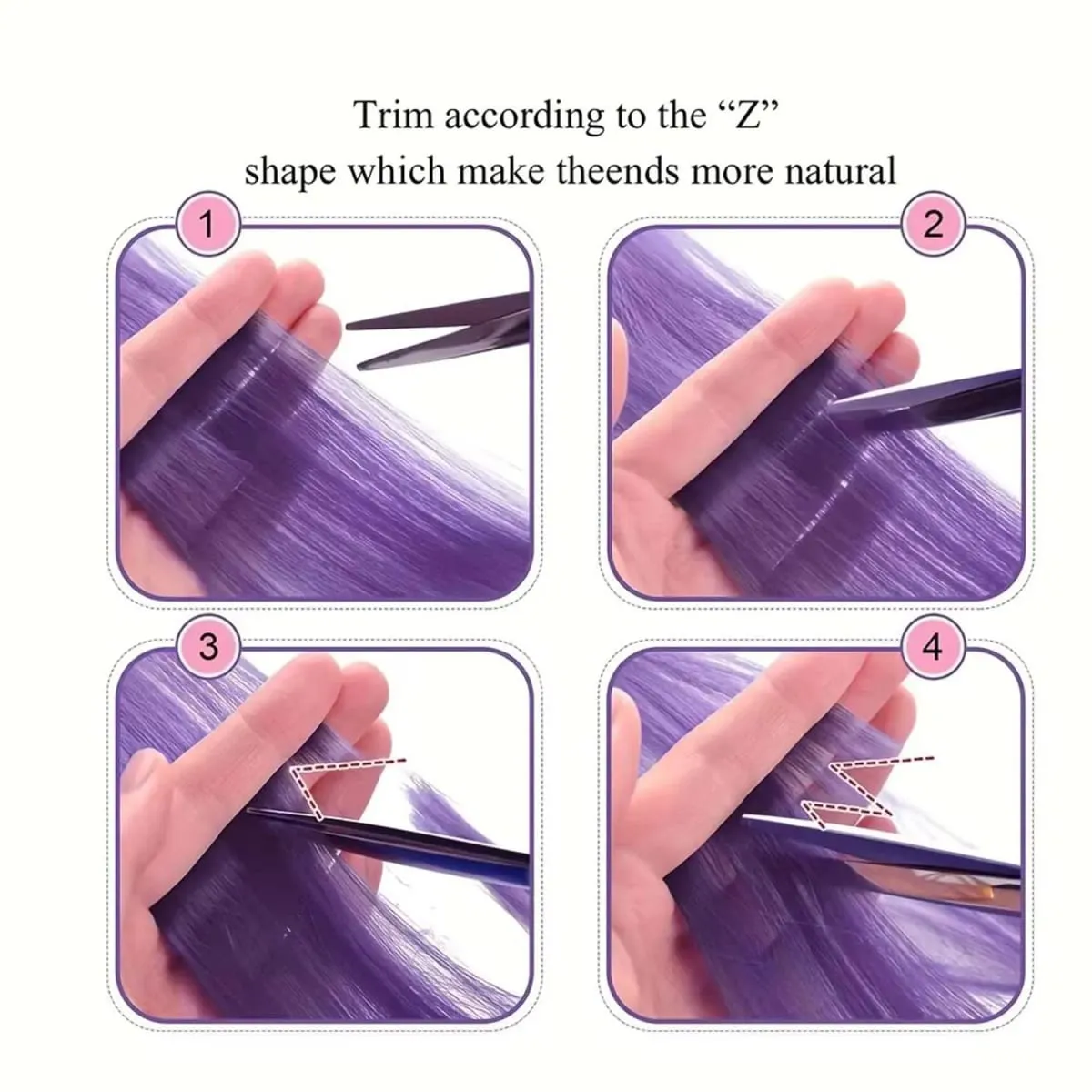 6 Pcs Clip Extensions Synthetic 24 Inch Colored Hair Extensions Party Highlights Long Straight Hairpieces for Women Kids Girl