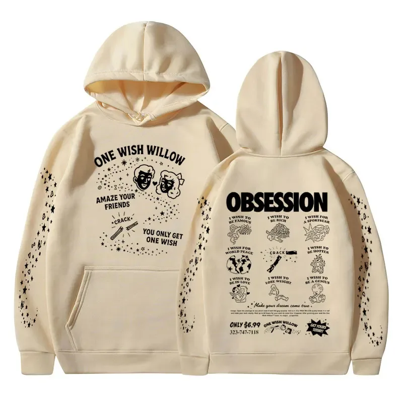 Horror Movie Obsession One Wish Willow Hoodies Men's Women Clothing Fashion Gothic Oversized Long Sleeves Hooded Sweatshirts