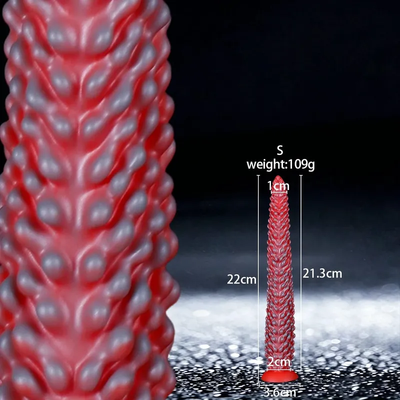 Huge Long Buttplug Monster Tentacle Silicone Anal Plug Dildo with Strong Suction Cup Clitoris Vagina Stimulation Adult Sex Toys