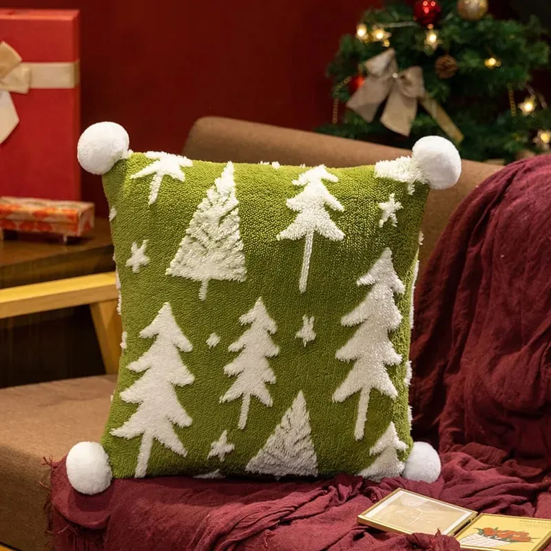1PC Christmas Tree Stuffed Throw Pillow Sofa Cushion Home Christmas Party Winter Decor Gift