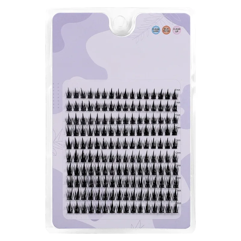 Tapered Thick Fox Eye Manga Cluster Lashes Jiefuxin Large Capacity Tray DIY Segmented Individual Self-Graft Lash Extensions — image 15