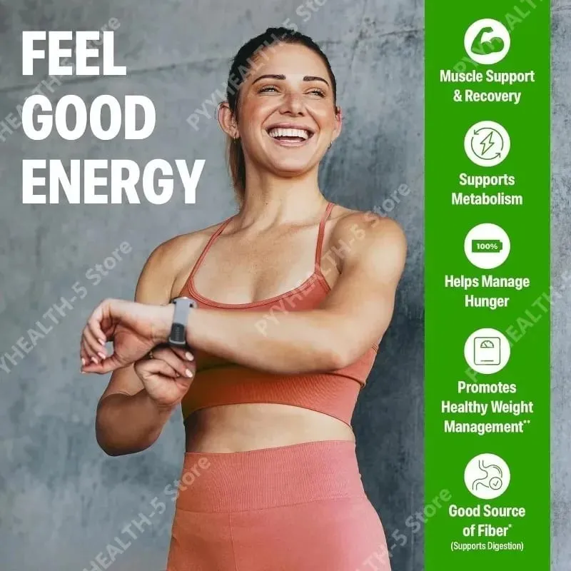 Vegan Protein Powder 21g Plant Based Protein 8g Prebiotic Fiber No Lactose Support Daily Nutritional Health 2.02 Lb