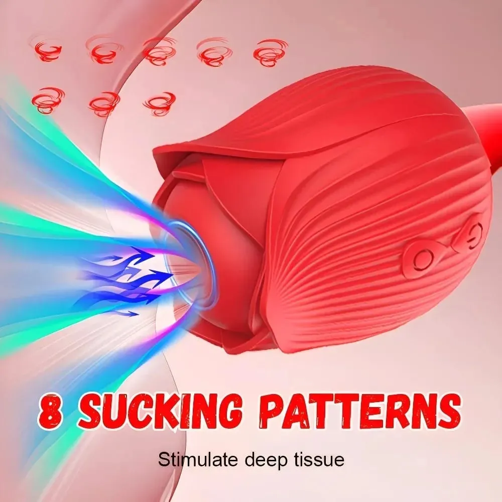 Powerful Rose Sucking Vibrator for Women G-Spot Licking Clitoris Stimulation Female Sucker Vagina Nipple Massager Adult Sex Toys — image 4