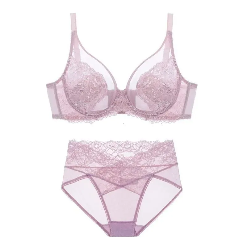 Ultra-Thin Women's Bra Full Cup Gathered Underwear Set for Flattering Bustline and Preventing Sagging No Side Breast Collection — image 8