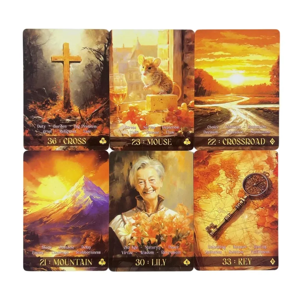 Lenormand Tarot Deck Le Autumn Collection for Divination And Fortune Telling Oracles Deck Board Game Tarot Card Game
