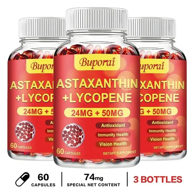 Astaxanthin + lykopenové kapsle - antioxidant podporuje vidění srdce a zdraví prostaty zlepšuje imunitu — image 11