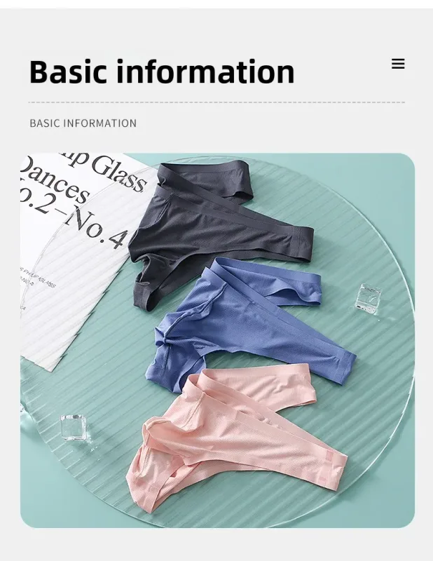 Sous-vêtements pour hommes, demi-hanche, petit Triangle, taille basse, Sexy, jeunes hommes, slip en soie glacée, sans couture, culotte d'été légère et respirante