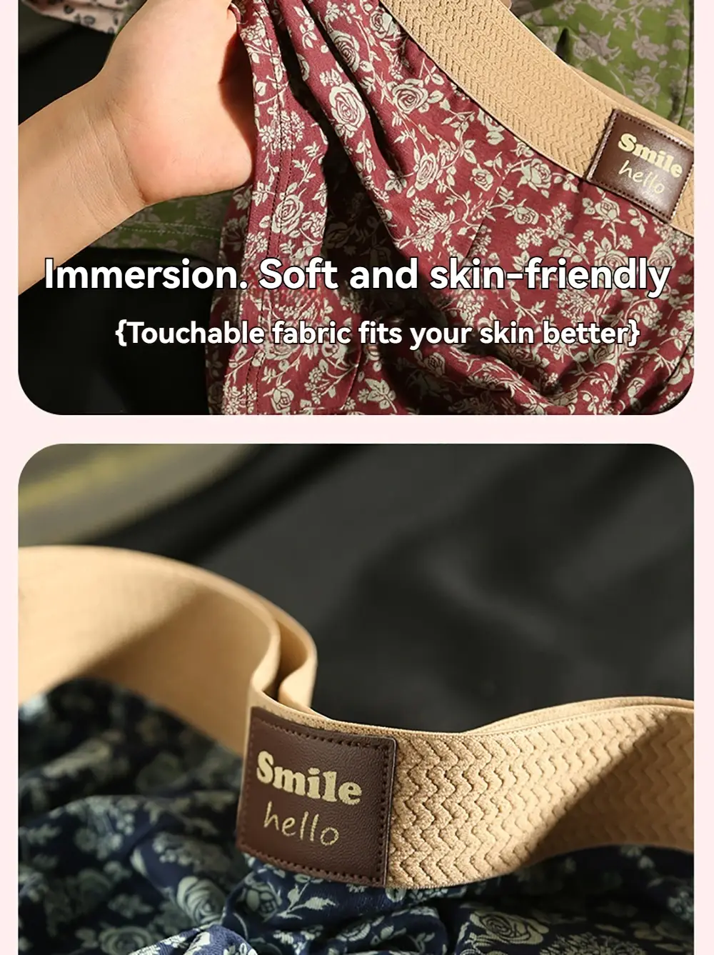 3PCS/Pack Romantic Rose Print Men's Panties Cotton Soft Comfortable Breathable Boxer Homme 3D Large Space Pouch Men Underwear — image 6